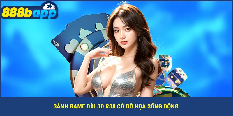 Sảnh game bài 3D R88 có đồ họa sống động